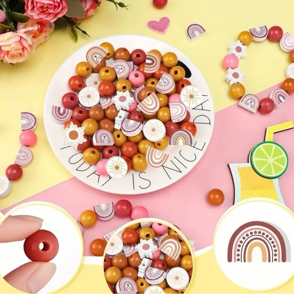 Assorted Wooden Beads Craft Set - Picture 1 of 3